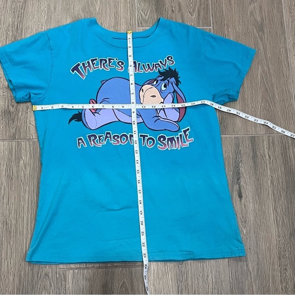 Vintage Disney Eeyore Pooh Bear Shirt “There’s Always Reason to Smile” Parks Top - Picture 6 of 8